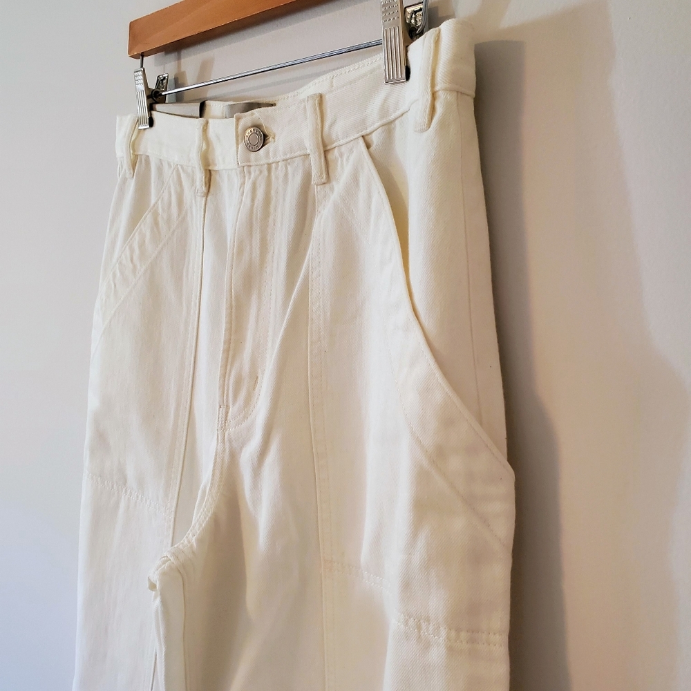 NWT Everlane The Carpenter Jean Relaxed Wide Leg Patch Pockets In Bone Size 30 - Picture 4 of 16